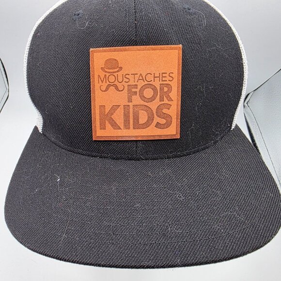 Branded Bills Style 200 Snapback Cap Mens Black White Hat Moustaches For Kids - Picture 10 of 10